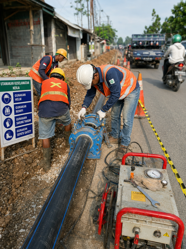 PT. Radema Graha Sarana piping project on site