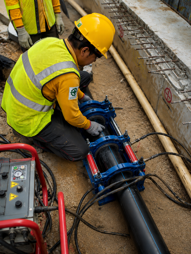 PT. Radema Graha Sarana piping project on site