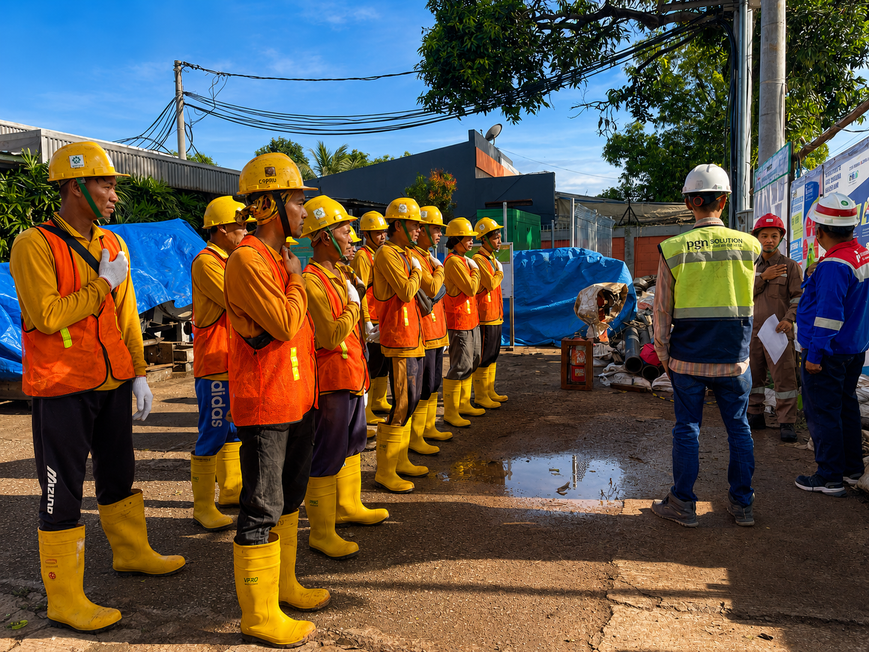 PT. Radema Graha Sarana piping project on site